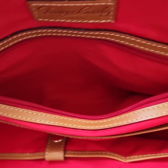 Dooney & Bourke Leather Tote White Green Tan Colorblock Shoulder Bag - Picture 13 of 15